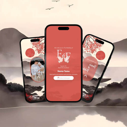 Watercolor Classic Japanese Red