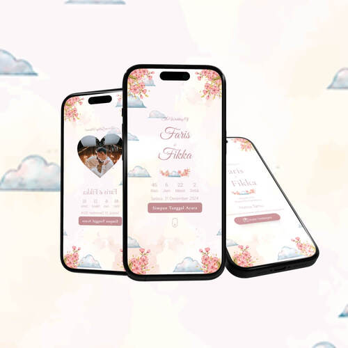 Pink Rose Radiant Japanese Clouds