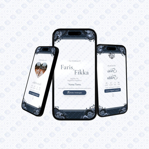 Soft Blue Flowers in Batik